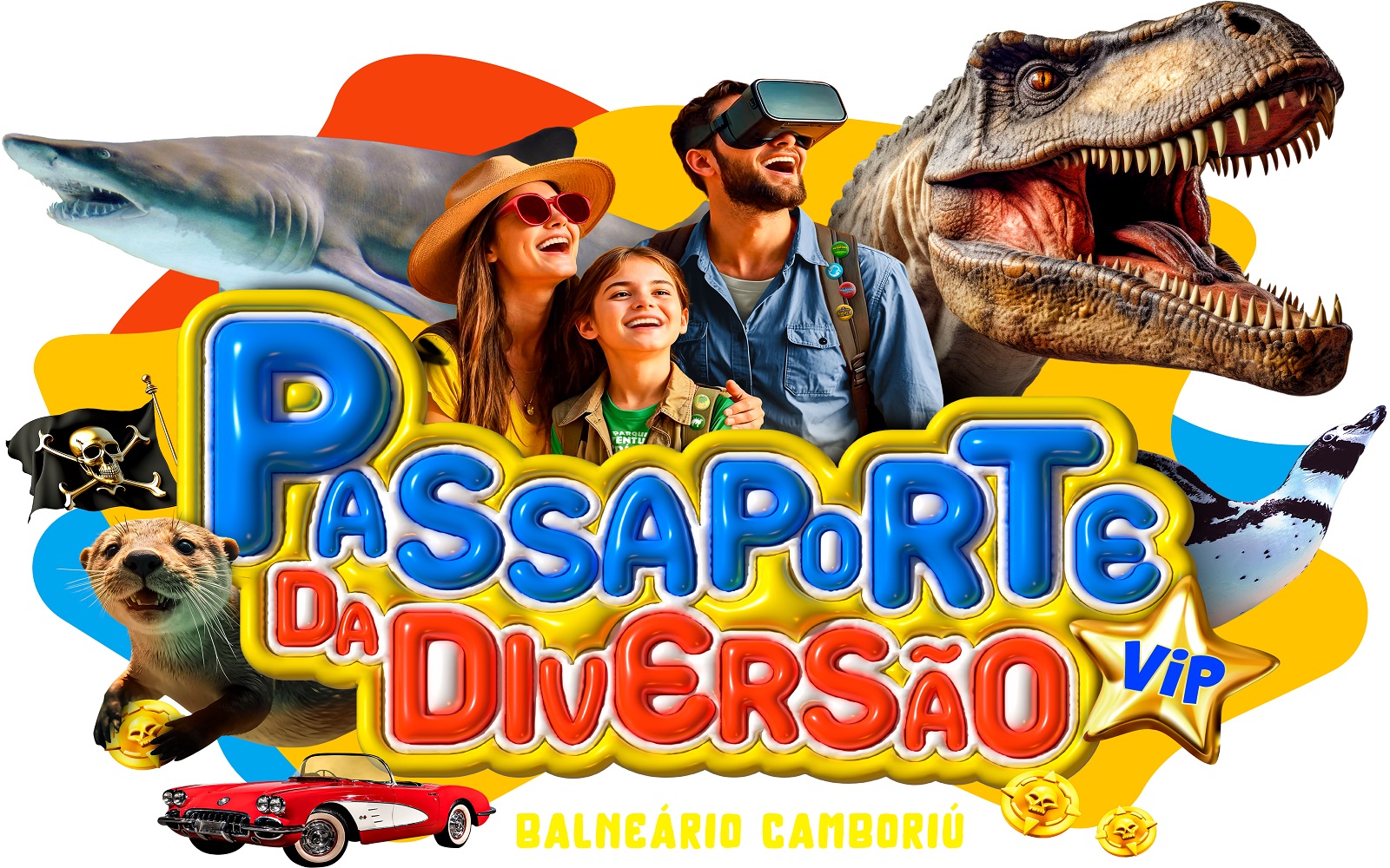  Passaporte da Diversão - 4 atrações - 1 dia